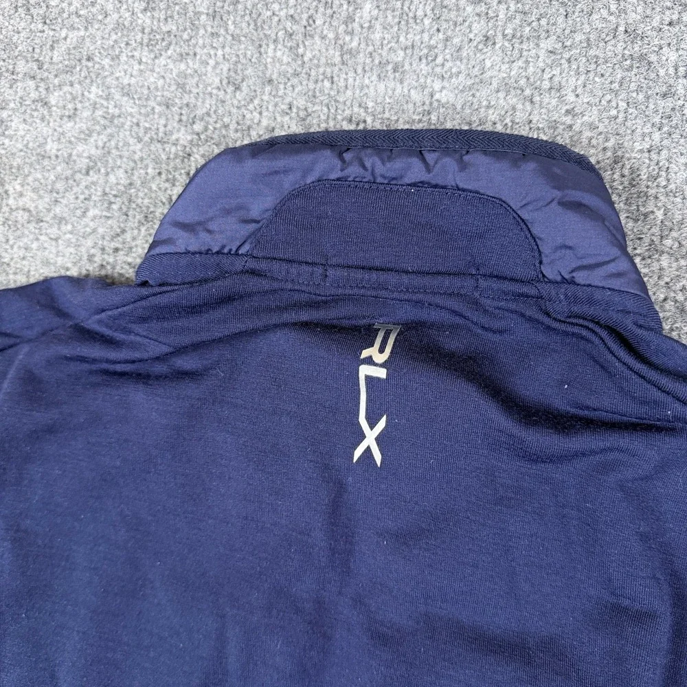 RLX Ralph Lauren Hybrid Wool Full Zip Jacket Mens M Blue Olympic Club Golf